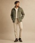 Man wearing the Dezire Ranger olive field jacket