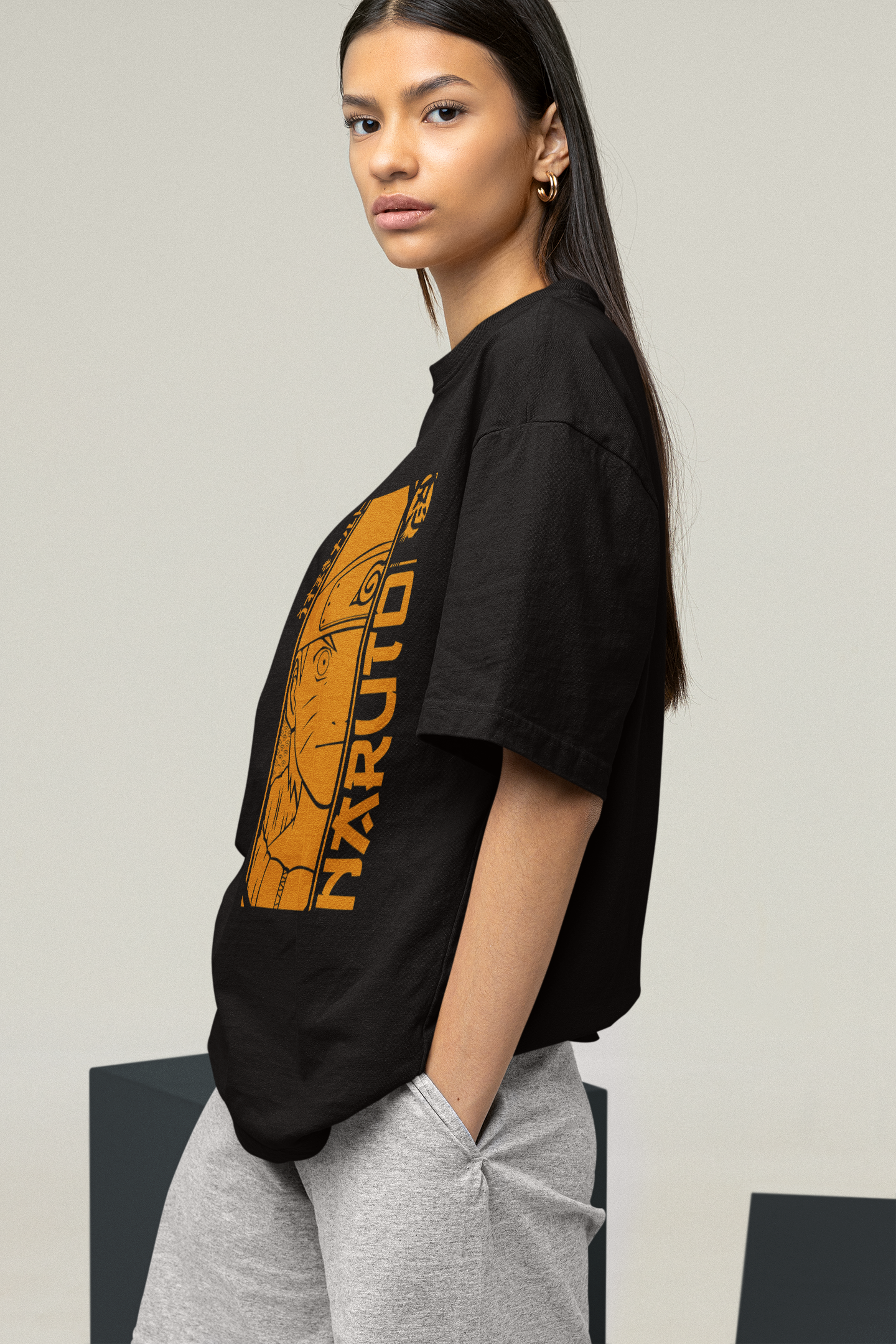 Naruto - Dattebayo - Graphic Printed Oversized T-shirt